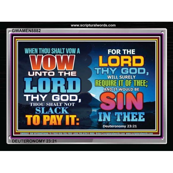 KEEP YOUR VOWS   Scriptural Portrait Frame   (GWAMEN8882)   