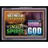 HELMET OF SALVATION   Bible Verse Acrylic Glass Frame   (GWAMEN8892)   "33X25"