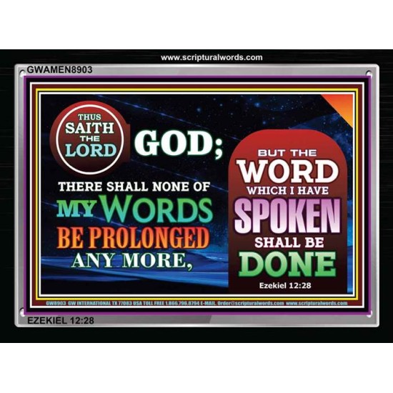 GODS WORD SHALL BE DONE   Scriptural Portrait Wooden Frame   (GWAMEN8903)   