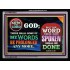 GODS WORD SHALL BE DONE   Scriptural Portrait Wooden Frame   (GWAMEN8903)   "33X25"