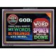 GODS WORD SHALL BE DONE   Scriptural Portrait Wooden Frame   (GWAMEN8903)   