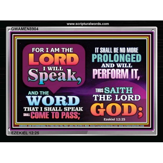 I AM THE LORD    Biblical Art Acrylic Glass Frame    (GWAMEN8904)   