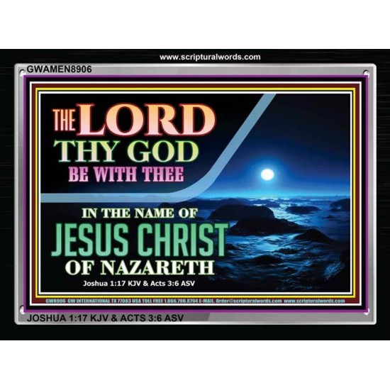 IN THE NAME OF JESUS   Bible Verses Wall Art Acrylic Glass Frame   (GWAMEN8906)   