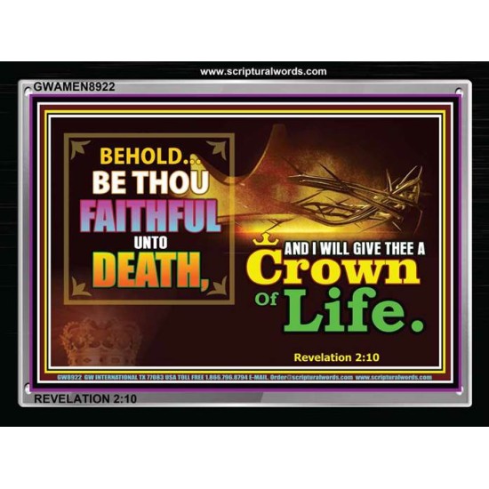 FAUTHFUL UNTO DEATH   Framed Lobby Wall Decoration   (GWAMEN8922)   