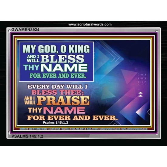 I WILL BLESS THY NAME   Framed Restroom Wall Decoration   (GWAMEN8924)   