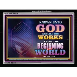 KNOWN UNTO GOD   Inspirational Wall Art Frame   (GWAMEN8928)   