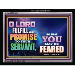 GOD FULFILLS HIS PROMISES   Christian Artwork Acrylic Glass Frame   (GWAMEN8933)   