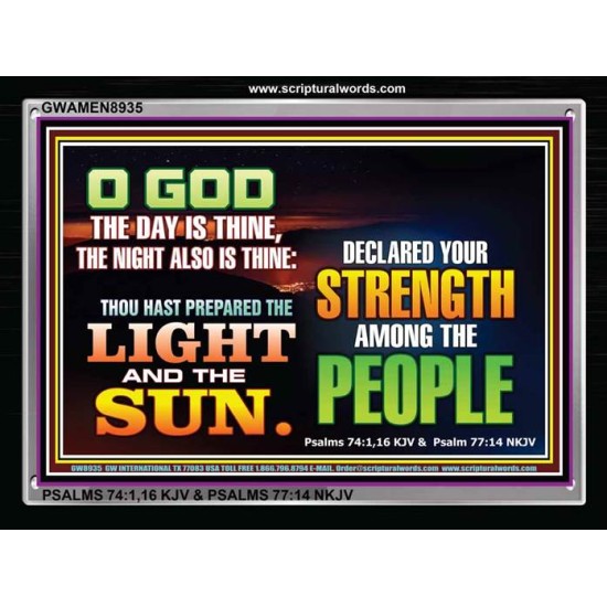 GODS STRENGTH   Bible Scriptures on Love Acrylic Glass Frame   (GWAMEN8935)   