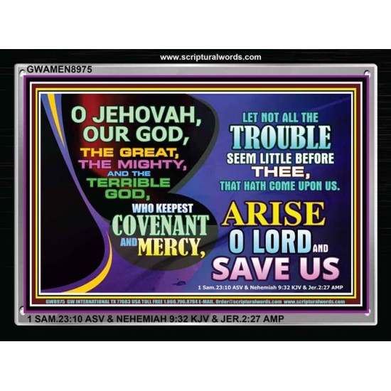 GREAT AND MIGHTY GOD   Framed Office Wall Decoration   (GWAMEN8975)   