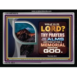 A MEMORIAL BEFORE GOD   Framed Scriptural Dcor   (GWAMEN8976)   "33X25"