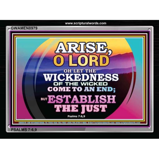 LET THE WICKEDNESS OF THE WICKED COME TO AN END   Christian Quote Framed   (GWAMEN8979)   