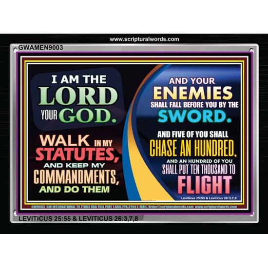 I AM THE LORD   Framed Lobby Wall Decoration   (GWAMEN9003)   