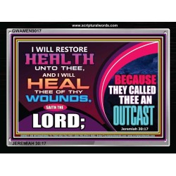I WILL RESTORE HEALTH UNTO THEE AND HEAL THY WOUNDS   Framed Bible Verses   (GWAMEN9017)   