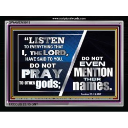 DO NOT PRAY TO OTHER GODS   Bible Verses Framed Art   (GWAMEN9019)   