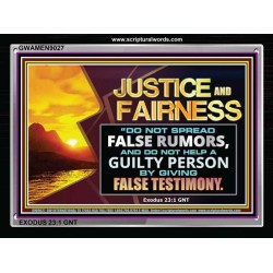 JUSTICE AND FAIRNESS   Christian Art Work   (GWAMEN9027)   