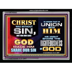 CHRIST WITHOUT SIN   Affordable Wall Art   (GWAMEN9063)   