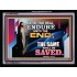 ENDURE UNTO THE END   Framed Lobby Wall Decoration   (GWAMEN9086)   "33X25"