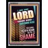 YOU SHALL NOT BE PUT TO SHAME   Bible Verse Frame for Home   (GWAMEN9113)   "25X33"