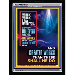 VERILY VERILY I SAY TO YOU   Frame Bible Verses Online   (GWAMEN9127)   "25X33"