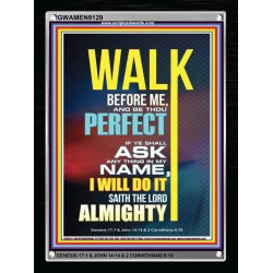 WALK BEFORE ME   Bible Verse Frames online   (GWAMEN9129)   "25X33"