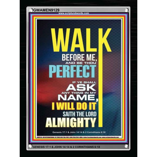 WALK BEFORE ME   Bible Verse Frames online   (GWAMEN9129)   