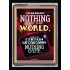 WE BROUGHT NOTHING TO THE WORLD   Framed Scriptural Dcor   (GWAMEN9147B)   "25X33"