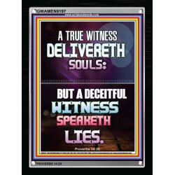 BE A TRUE WITNESS   Bible Verses Poster   (GWAMEN9197)   