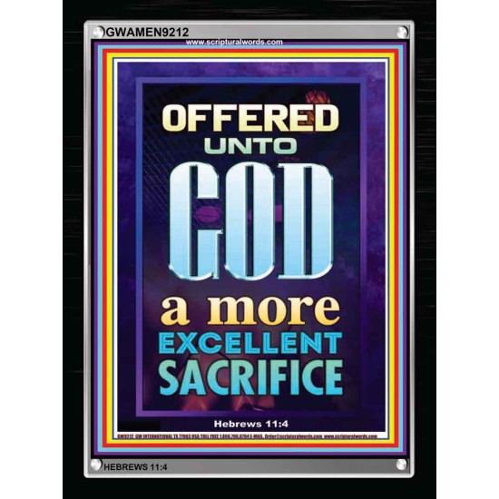 A MORE EXCELLENT SACRIFICE   Contemporary Christian poster   (GWAMEN9212)   