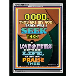 YOUR LOVING KINDNESS IS BETTER THAN LIFE   Biblical Paintings Acrylic Glass Frame   (GWAMEN9239)   