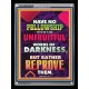 UNFRUITFUL WORKS OF DARKNESS   Christian Paintings   (GWAMEN9249)   