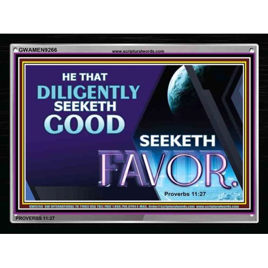 DILIGENTLY SEEK GOD   Bible Verses Framed Art   (GWAMEN9266)   