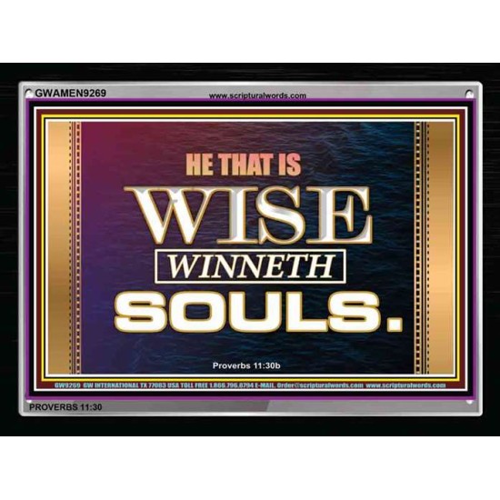 BE A SOUL WINNERS   Inspirational Bible Verse Framed   (GWAMEN9269)   