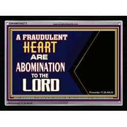 WHAT ARE ABOMINATION TO THE LORD   Large Framed Scriptural Wall Art   (GWAMEN9273)   "33X25"