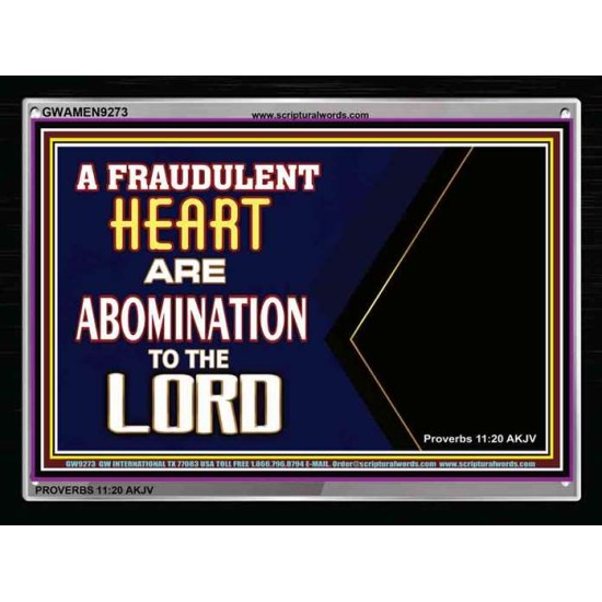 WHAT ARE ABOMINATION TO THE LORD   Large Framed Scriptural Wall Art   (GWAMEN9273)   