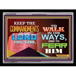 KEEP THE COMMANDMENTS OF THE LORD   Frame Bible Verse Online   (GWAMEN9280)   