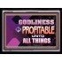 GODLINESS IS PROFITABLE   Framed Bible Verses Online   (GWAMEN9283)   "33X25"