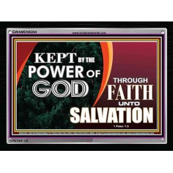 KEPT BY THE POWER OF GOD   Bible Verse Frame Online   (GWAMEN9284)   