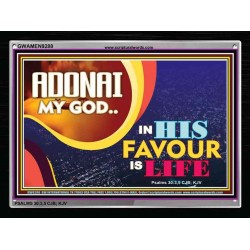 ADONAI MY GOD   Bible Verse Framed for Home Online   (GWAMEN9288)   