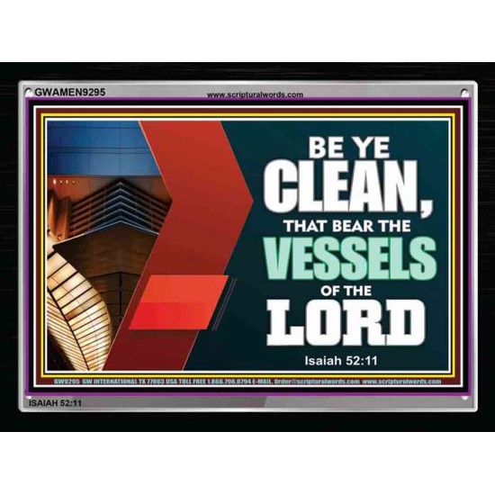 VESSELS OF THE LORD   Frame Bible Verse Art    (GWAMEN9295)   