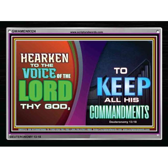 KEEP ALL HIS COMMANDMENTS   Christian Quotes Framed   (GWAMEN9324)   
