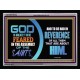 GOD IS GREATLY TO BE FEARED   Custom Frame Scriptural ArtWork   (GWAMEN9342)   