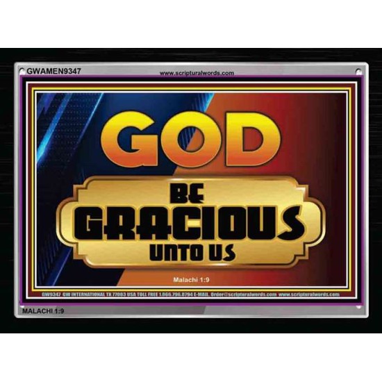 GOD BE GRACIOUS TO US   Custom Framed Bible Verse   (GWAMEN9347)   