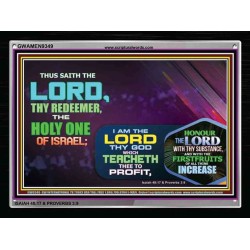 HONOUR THE LORD WITH THY FIRST FRUIT   Custom Framed Scripture Art   (GWAMEN9349)   