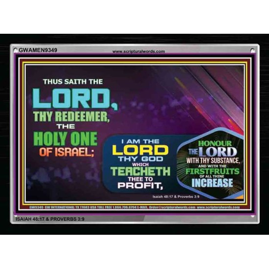 HONOUR THE LORD WITH THY FIRST FRUIT   Custom Framed Scripture Art   (GWAMEN9349)   