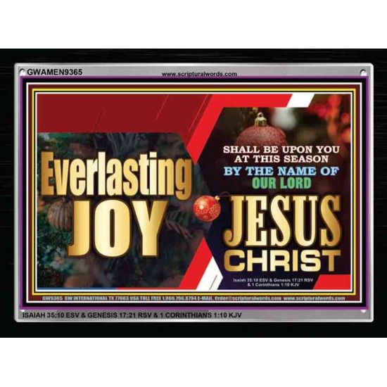 EVERLASTING JOY   Custom Framed Bible Verse   (GWAMEN9365)   