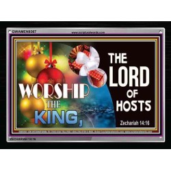WORSHIP THE KING   Bible Verse Framed Art   (GWAMEN9367)   