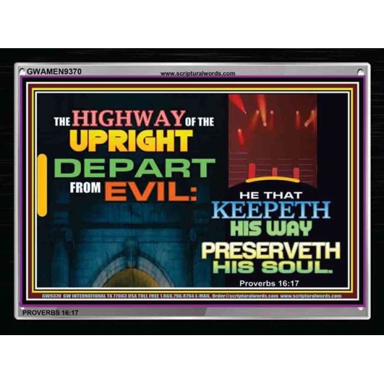 DEPART FROM EVIL   Bible Verses  Picture Frame Gift   (GWAMEN9370)   