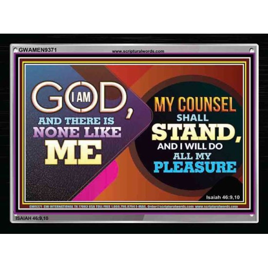 I AM GOD THERE IS NONE LIKE ME   Bible Verse Frame for Home   (GWAMEN9371)   