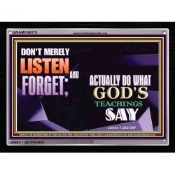 ACTUALLY DO WHAT GOD'S TEACHINGS SAY   Printable Bible Verses to Framed   (GWAMEN9378)   