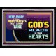 WHAT IS GOD'S PLACE IN YOUR HEART   Large Framed Scripture Wall Art   (GWAMEN9379)   